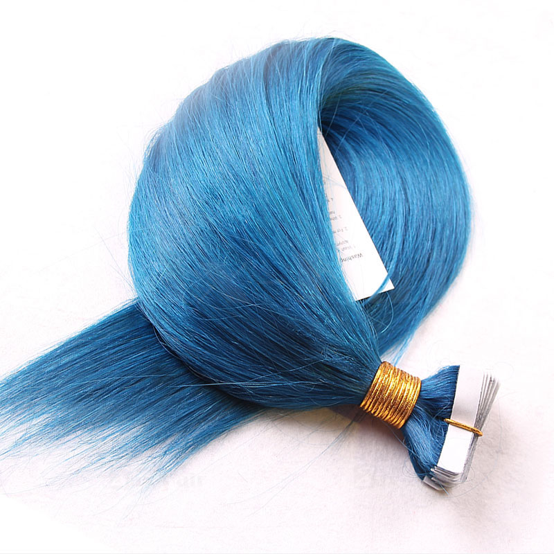 blue tape in hair extensions