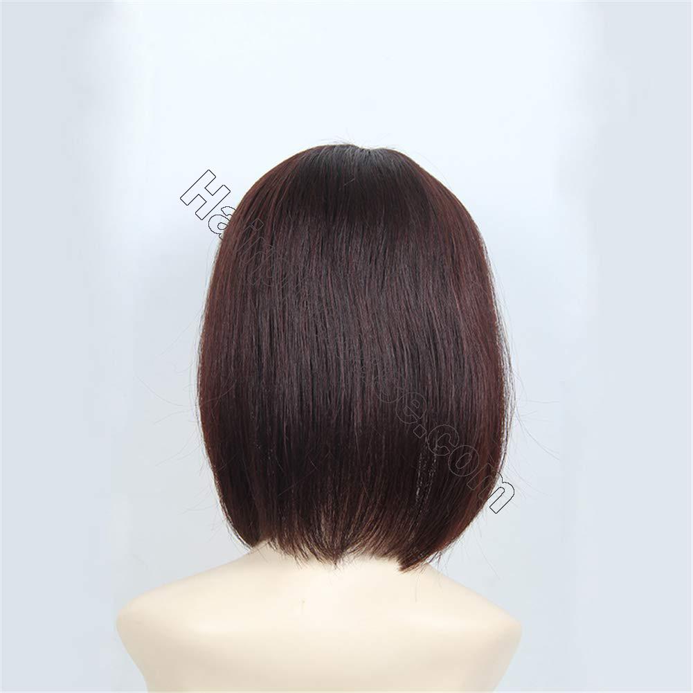 12 Straight Real Human Hair Toppers With Bangs Clip In Crown Hairpieces For Women With Thinning 7221