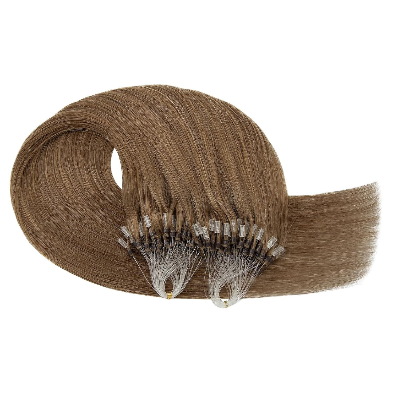 18 Inch 6 Light Brown Micro Loop Human Hair Extensions 100s 100g 