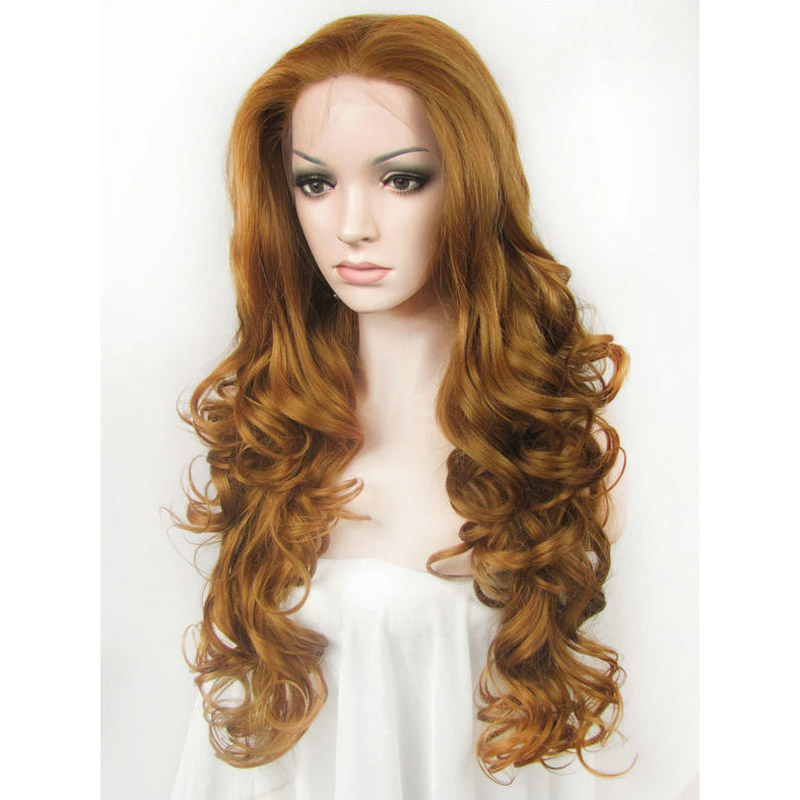 golden brown lace front wigs