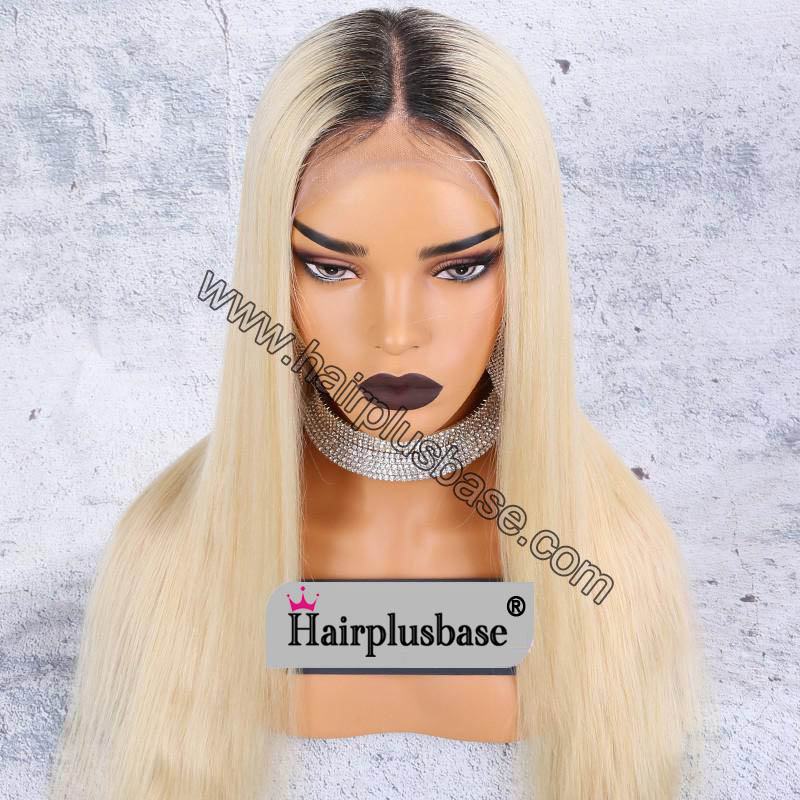6 Inches Deep Part Pre Plucked Natural Straight 360 Lace Wigs 150