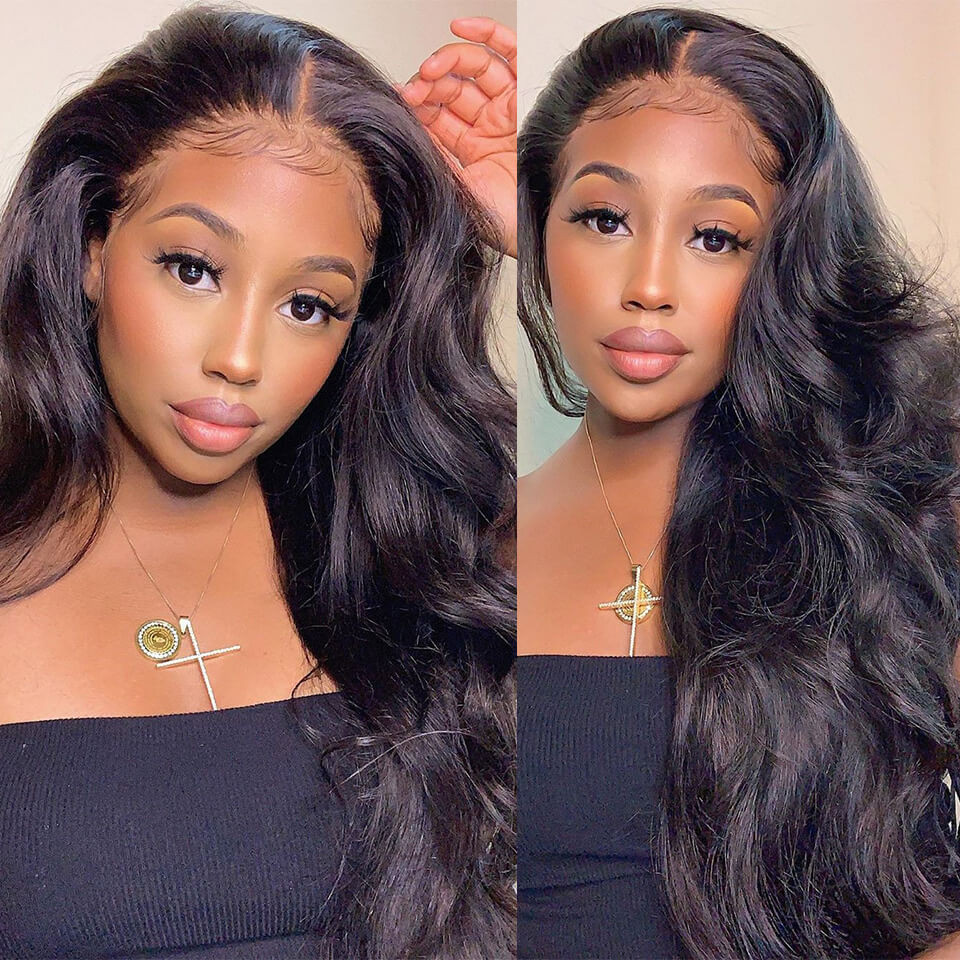 fake scalp lace front wig