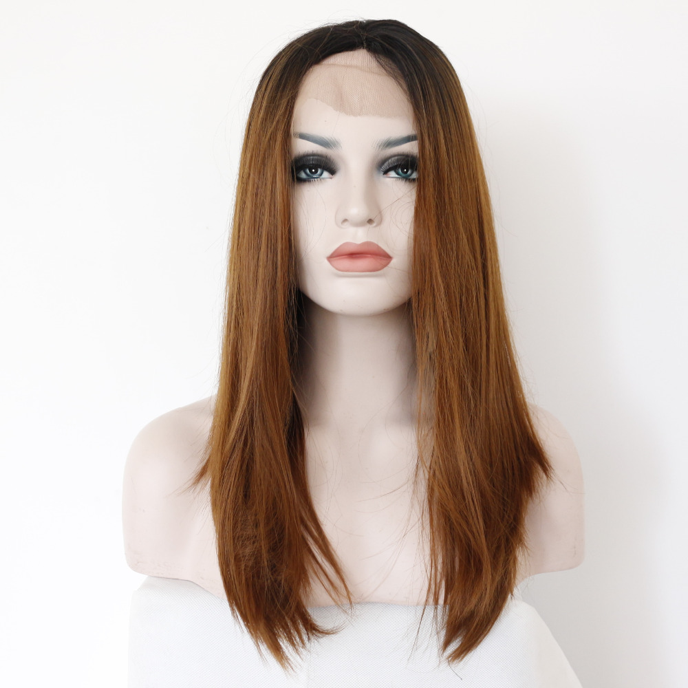 straight brown hair wig