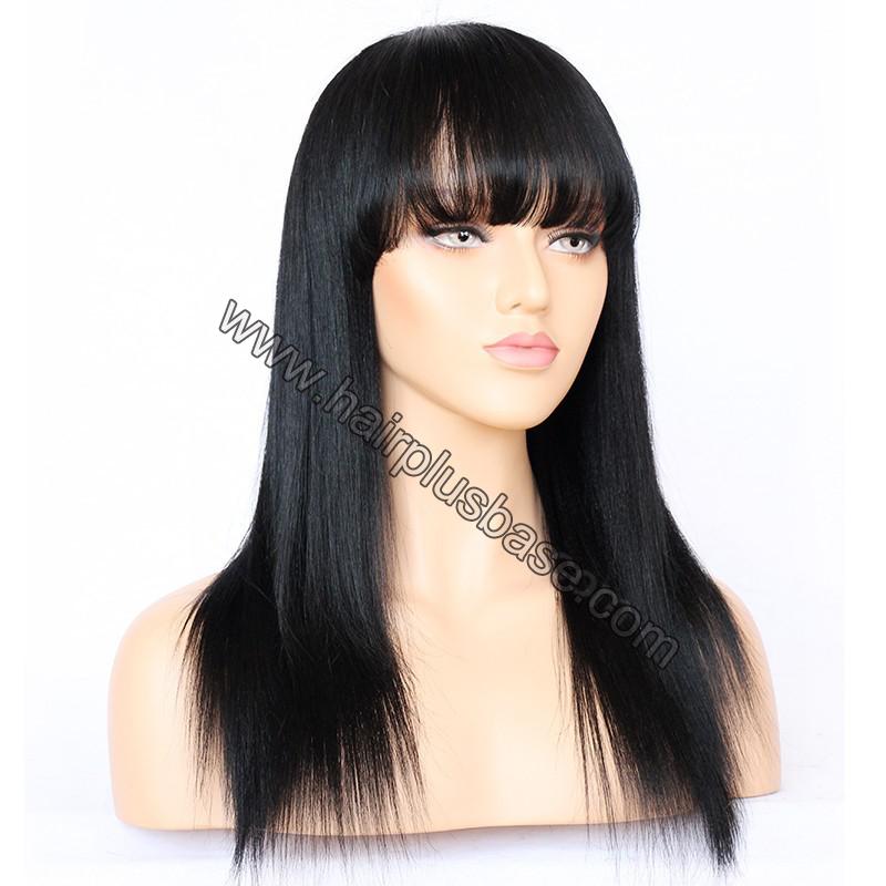 yaki lace front wig with bangs