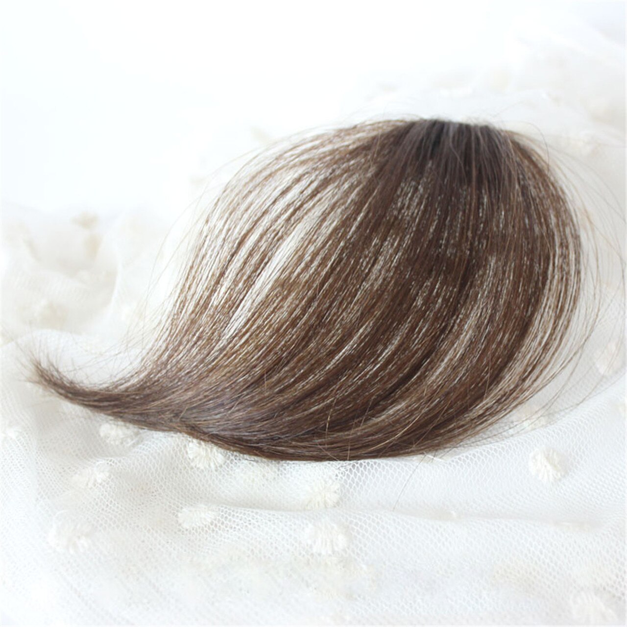 Thin Slant Air Bangs Hand Made Human Hair Extensions Clip In Hair ...